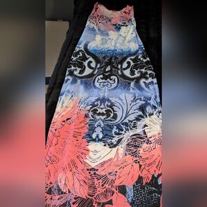 Sunny Leigh Pink and Blue Abstract Top